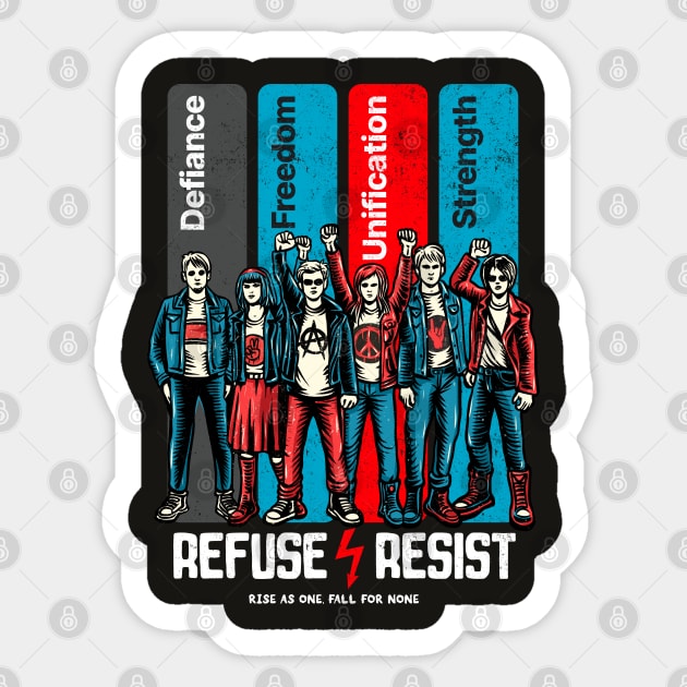 REFUSE / RESIST Sticker by artslaves